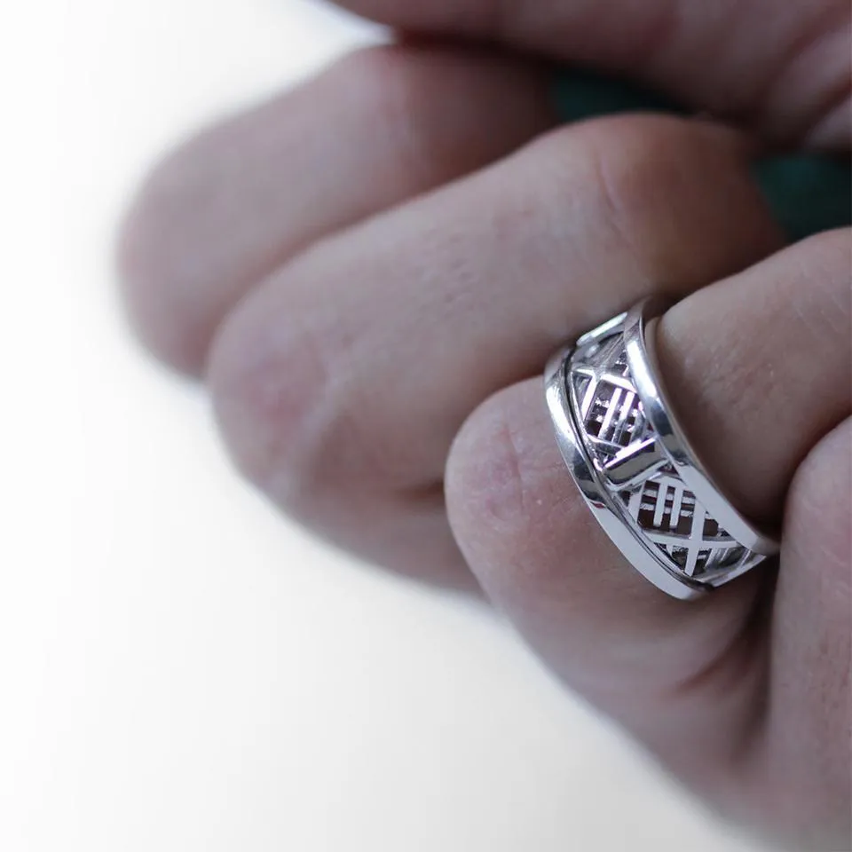 Mash- white gold commitment rings