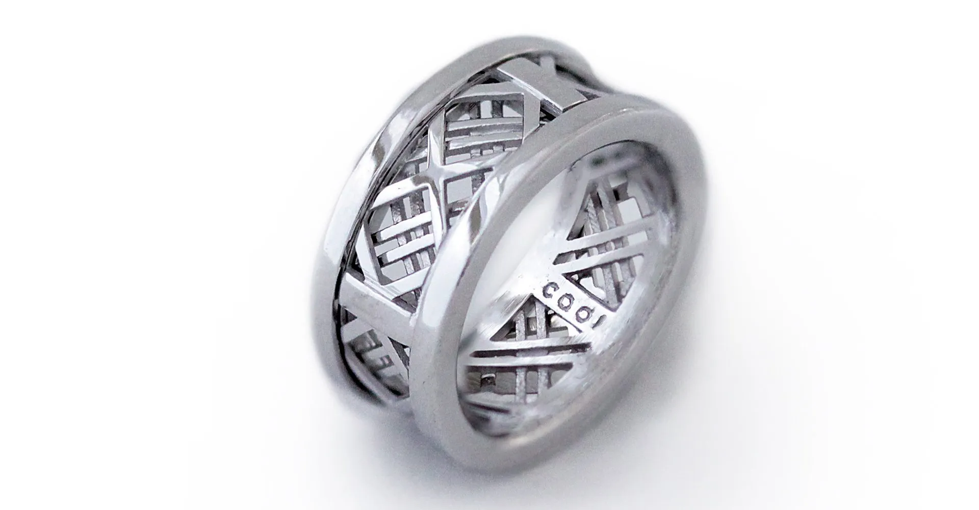 Mash- white gold commitment rings