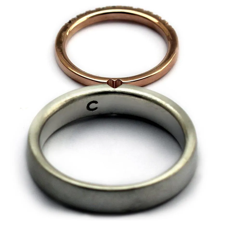 Matching promise rings for couples
