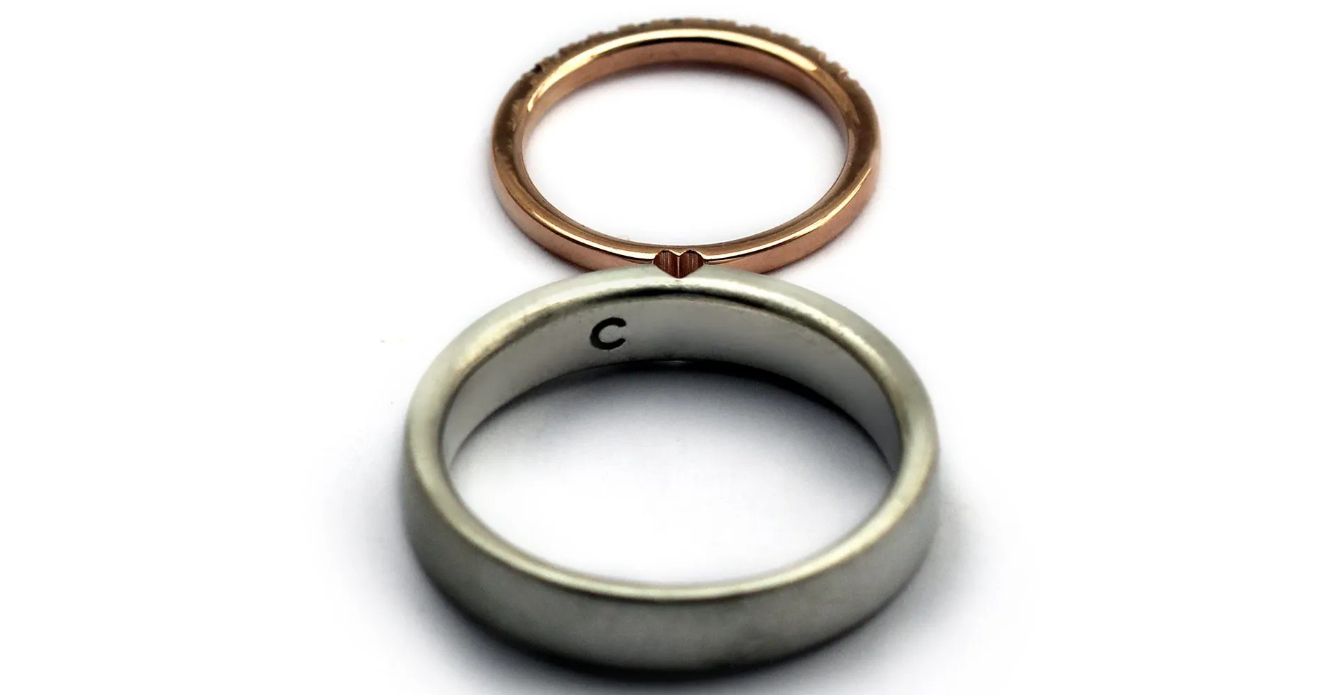 Matching promise rings for couples