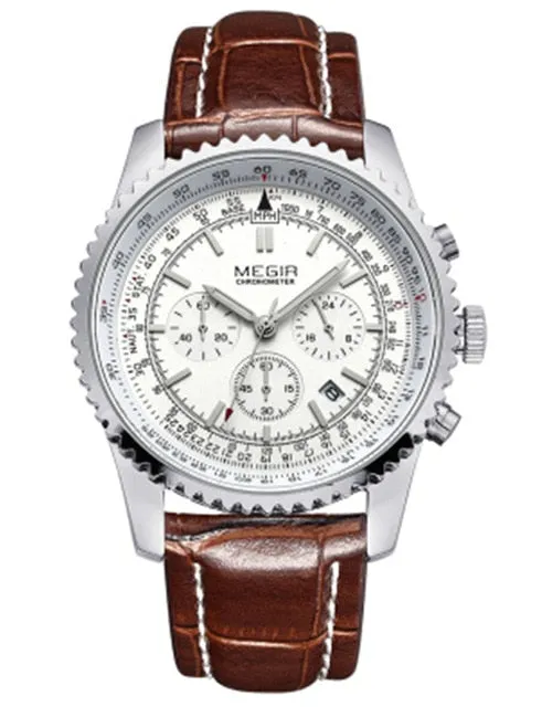 MEGIR Quartz Watch Men Military Sport Chronograph Luminous Clock Mens Watches Top Brand Luxury Wristwatch relogio masculino