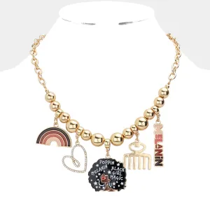 Melanin Poppin’ Charm Necklace