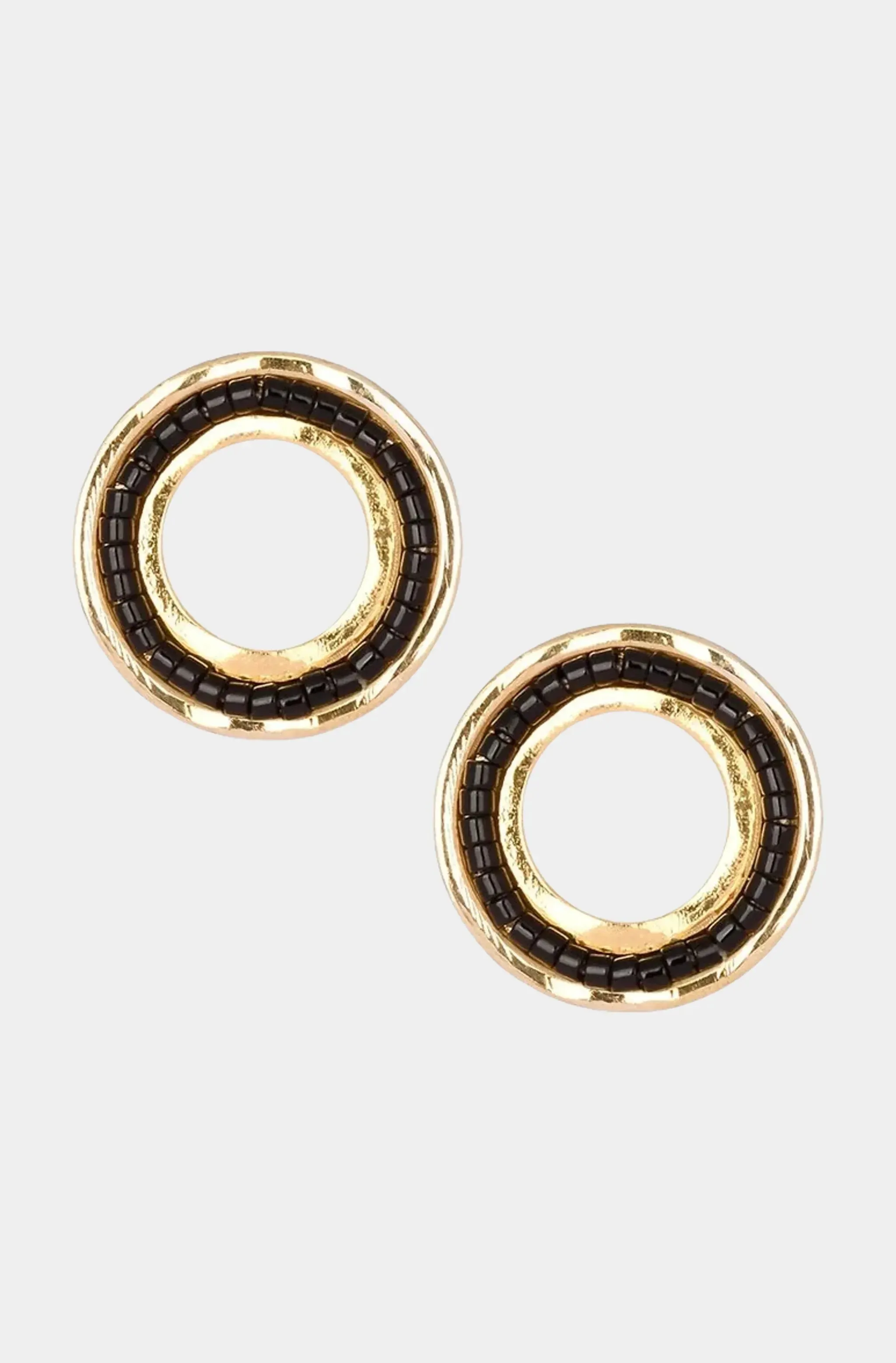 Melted Circle Stud Earrings