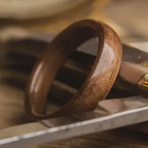 Mens Wedding band made from Black Walnut