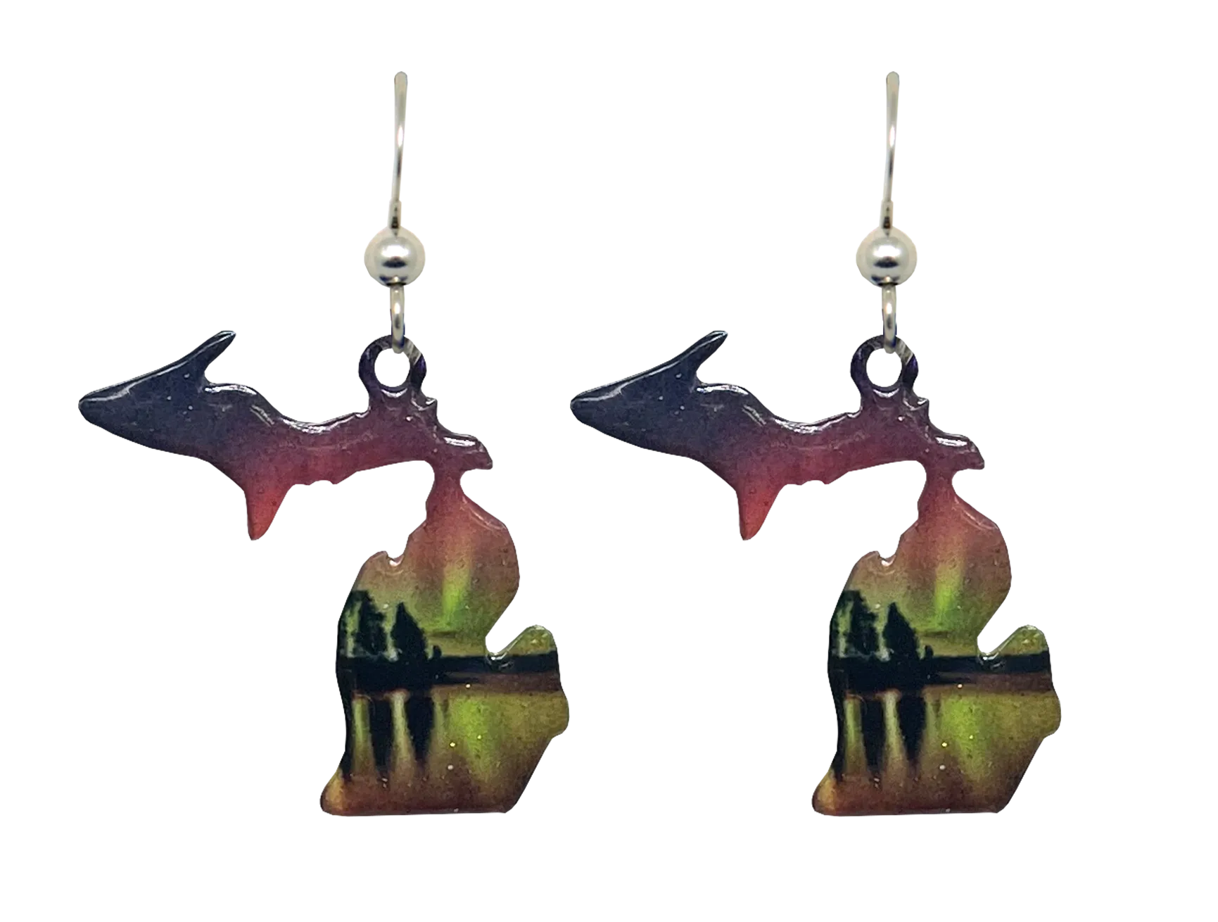 MI, State, Birch Lake Earrings, #2131