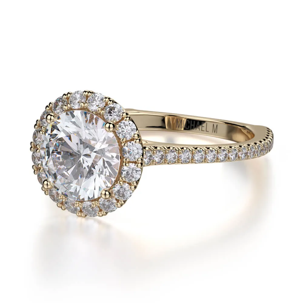 Michael M EUROPA 18K White Gold Engagement Ring R440S-1