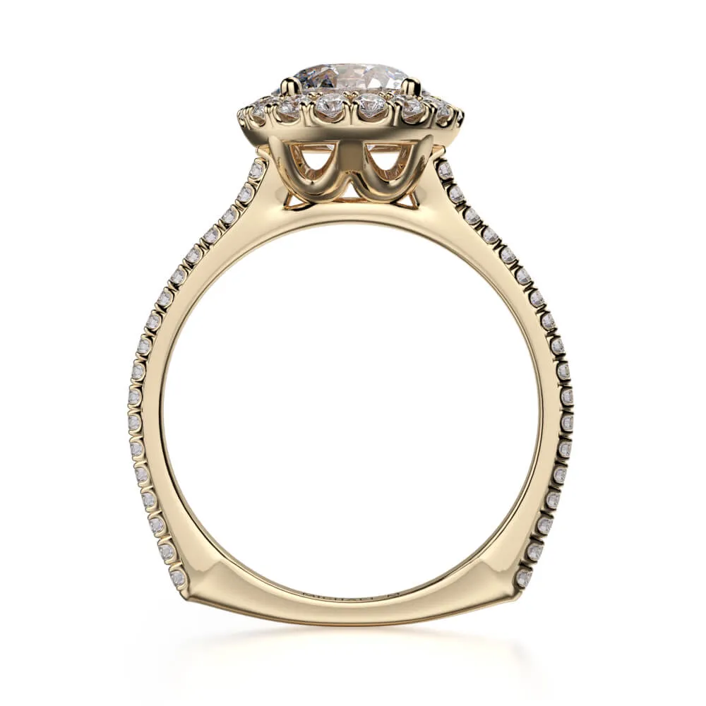 Michael M EUROPA 18K White Gold Engagement Ring R440S-1