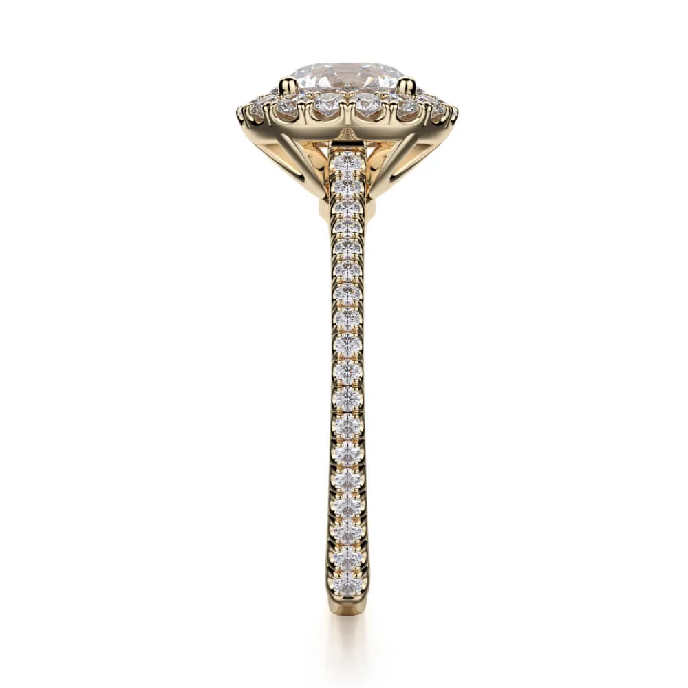 Michael M EUROPA 18K White Gold Engagement Ring R440S-1