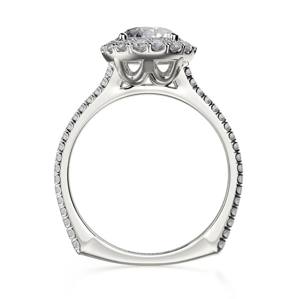 Michael M EUROPA 18K White Gold Engagement Ring R440S-1