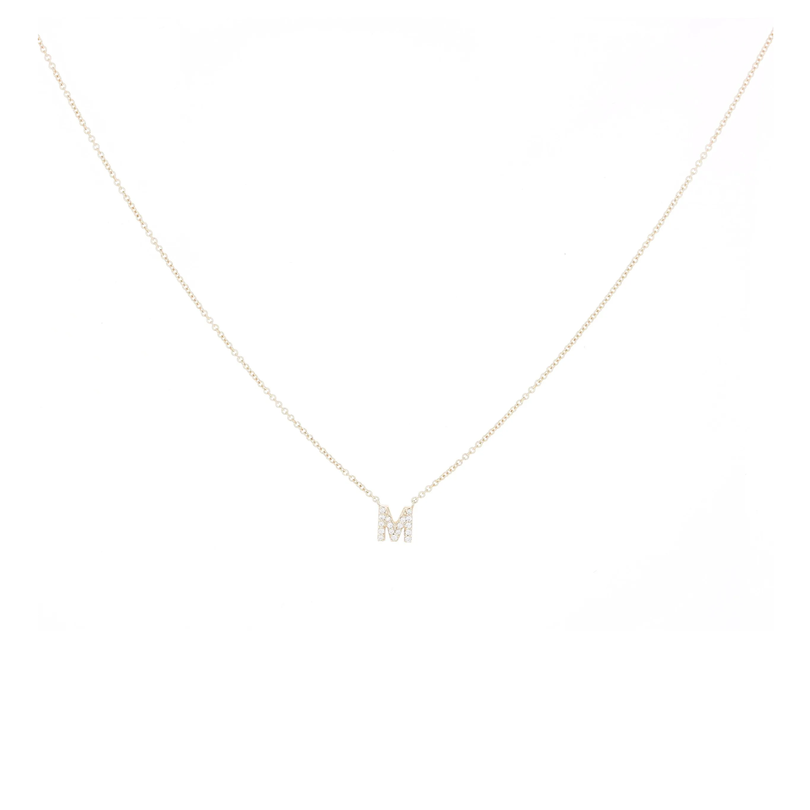 Mini Diamond Initial Necklace
