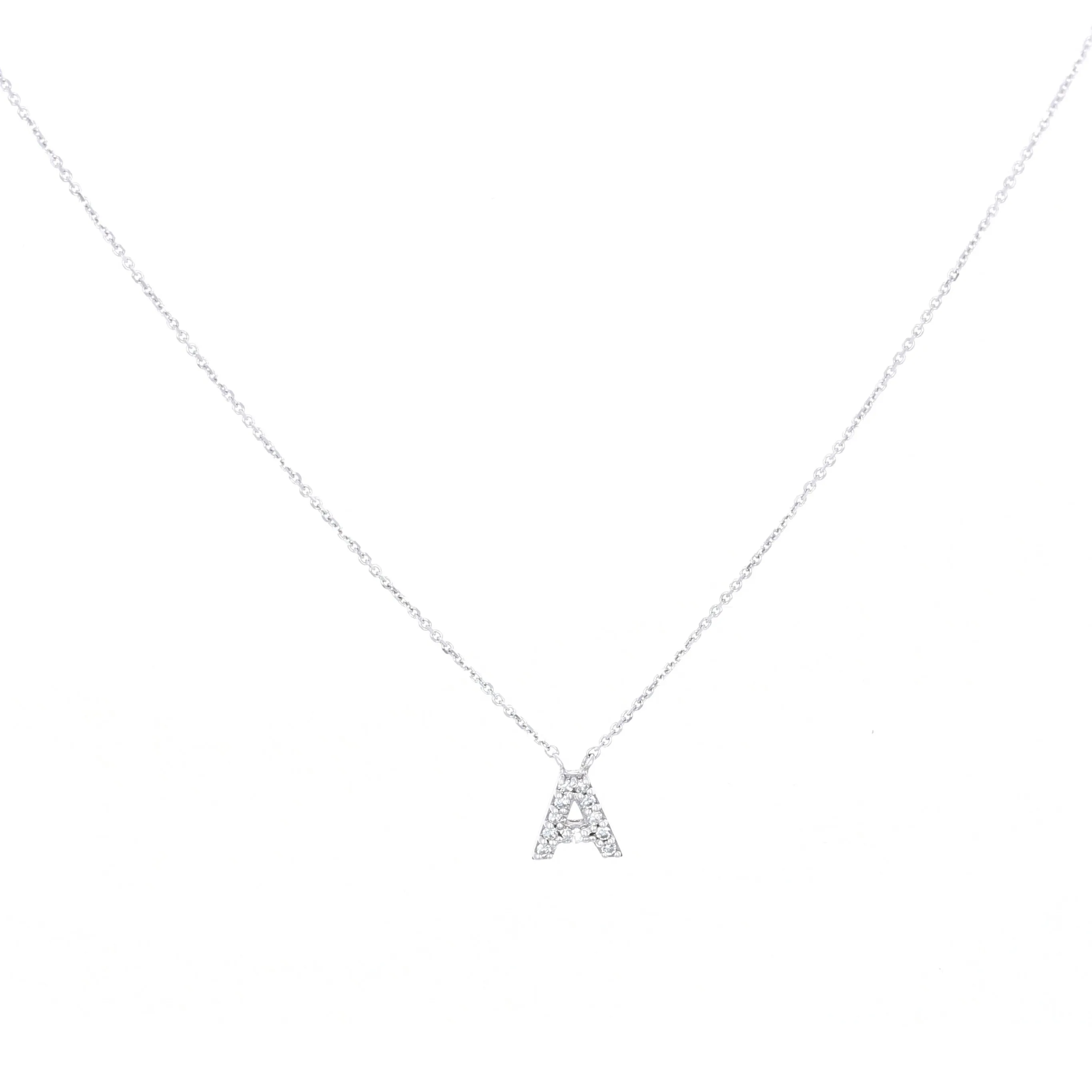 Mini Diamond Initial Necklace