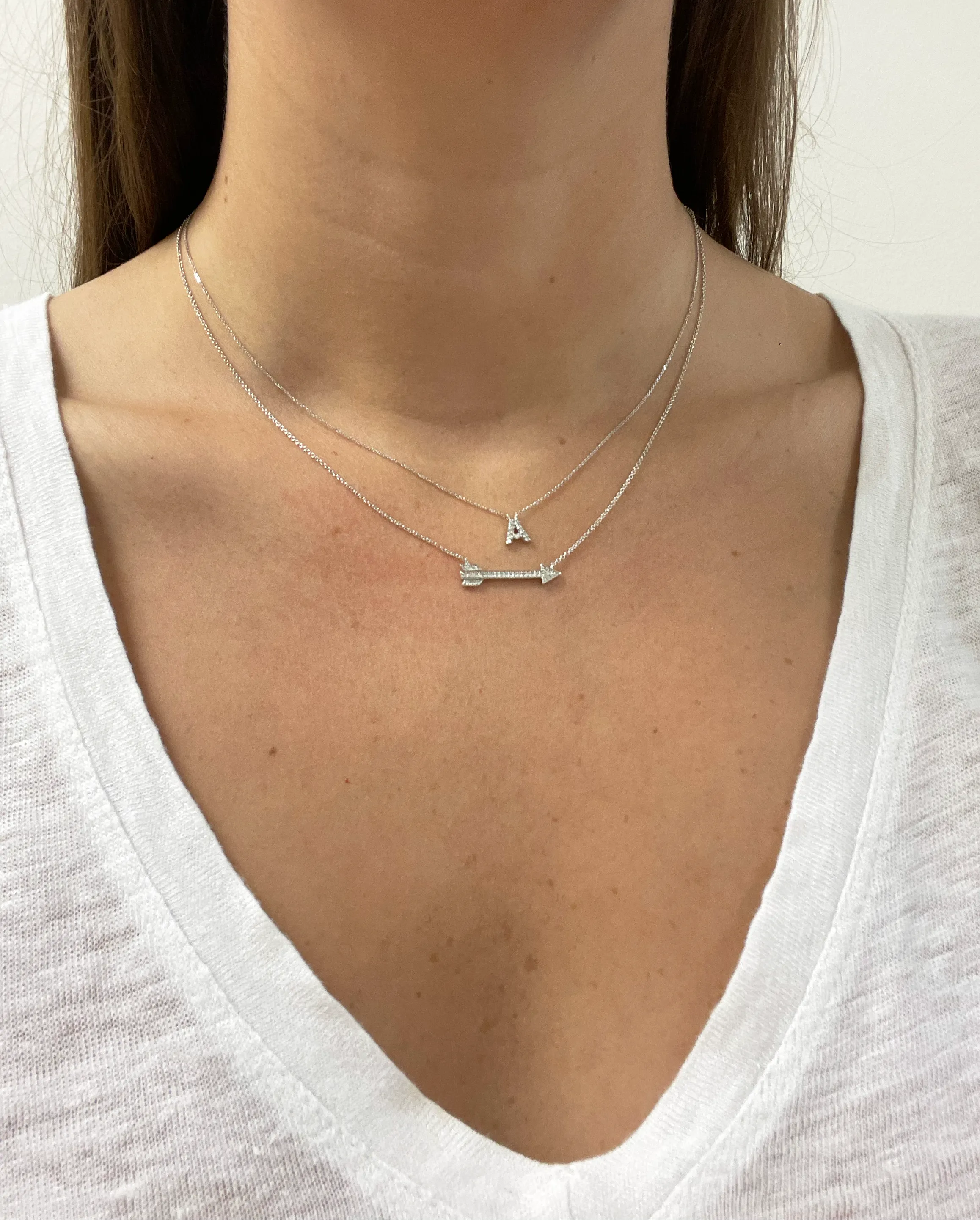 Mini Diamond Initial Necklace