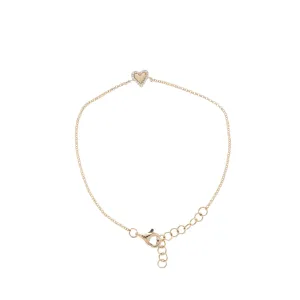 Mini Gold Heart Chain Bracelet