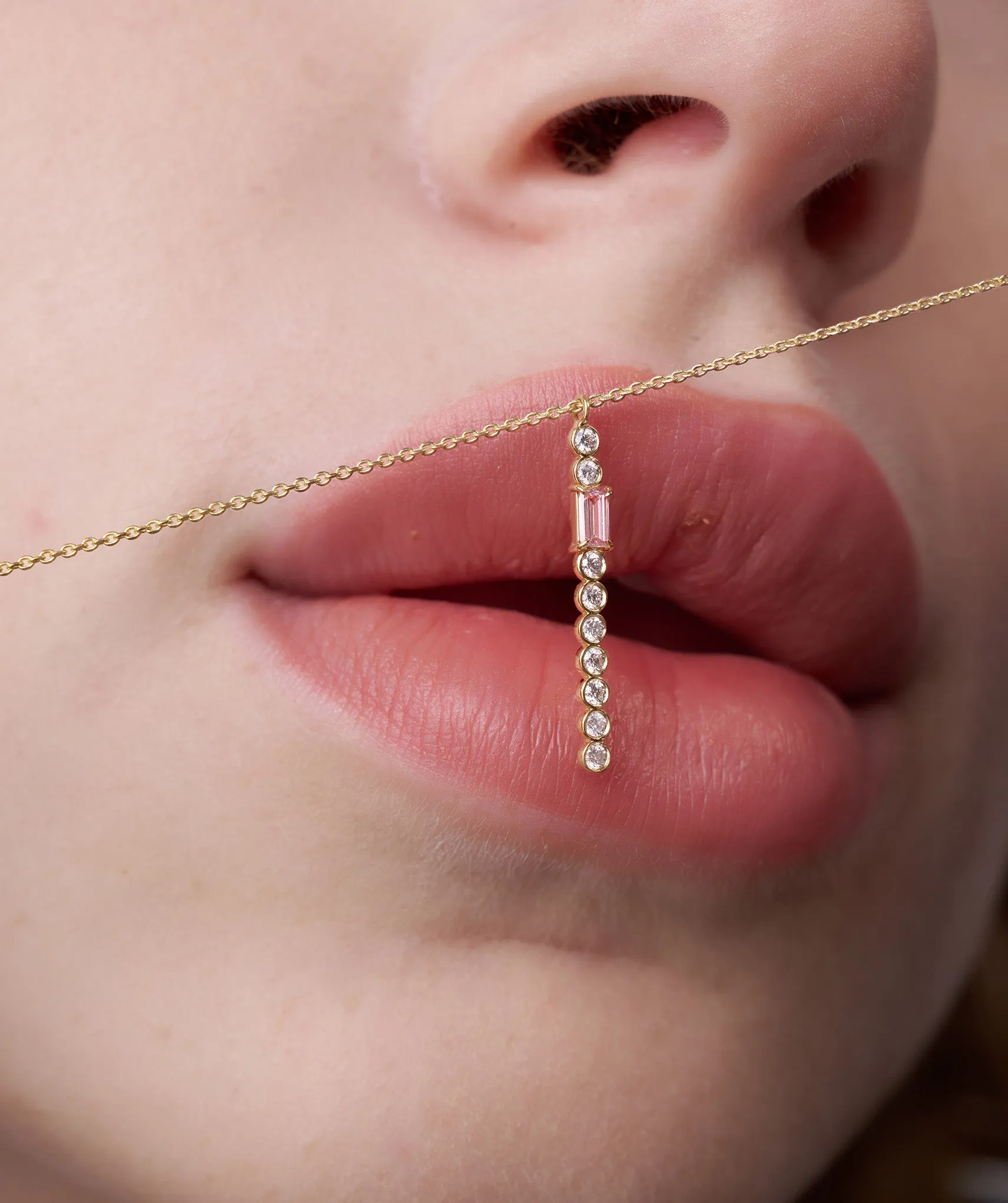 Minimalist Vertical Drop Necklace