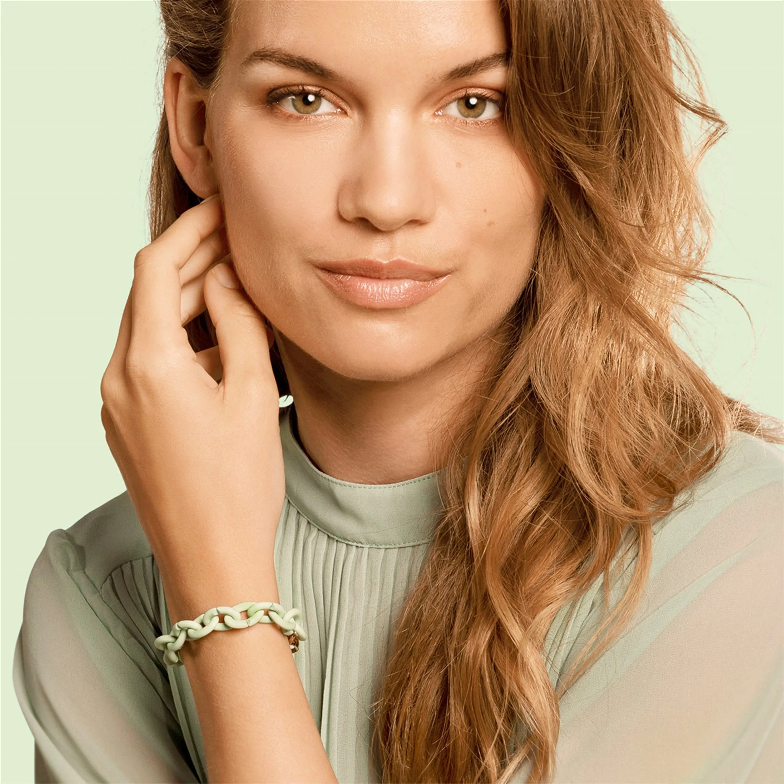 Mint Green Silver Bracelet