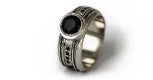 Misti- black and white engagement rings