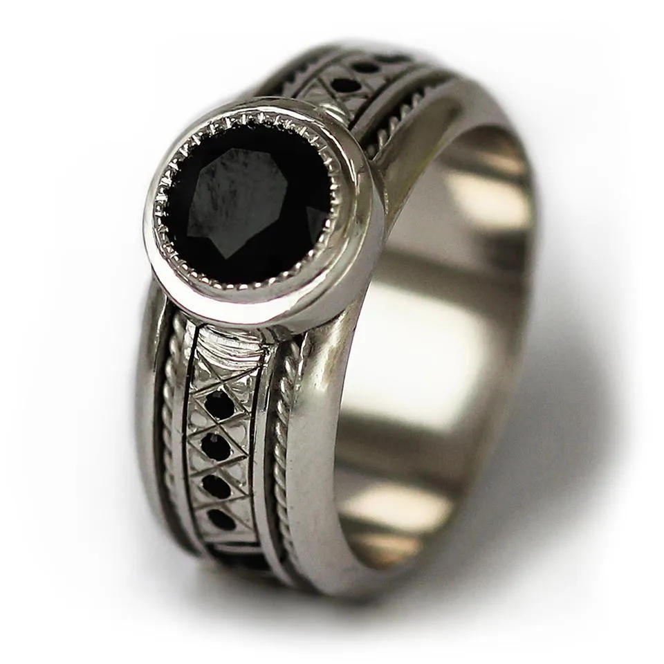 Misti- black and white engagement rings