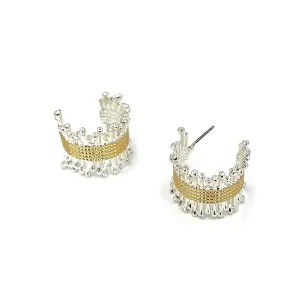 Modern Textured Hoop Earrings