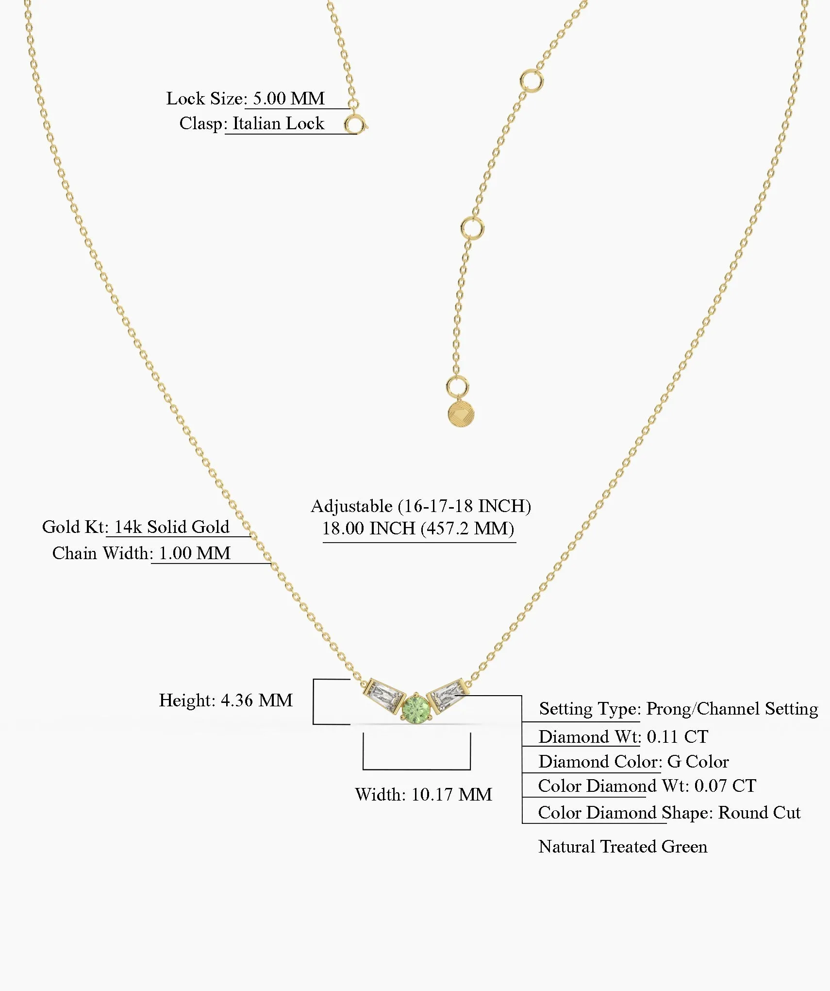 Modern Trio Gold Necklace