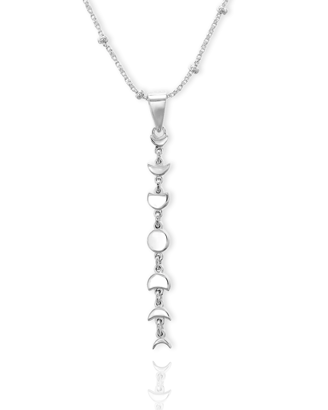 Moon Phase Tie Necklace