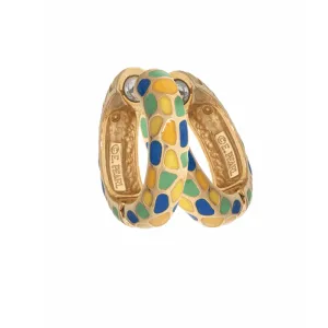 Multi Color Blue Yellow Hoop EZE Earrings