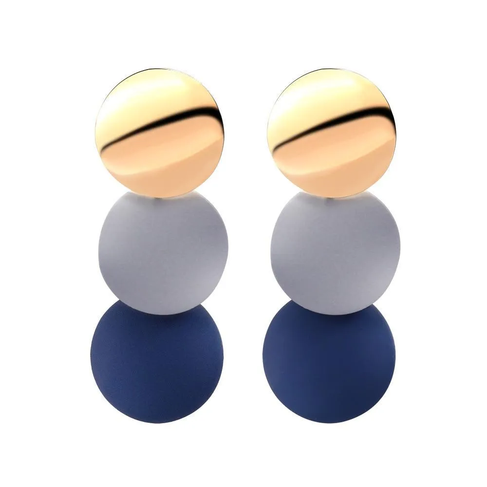 New Korean Heart Statement Drop Earrings  For Women In Fashion Vintage Geometric Acrylic Dangle Hanging Earring Jewelry Style