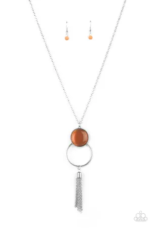 Nice to GLOW You Orange Paparazzi Necklace