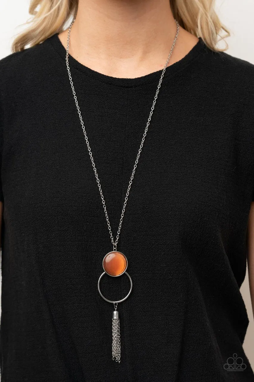 Nice to GLOW You Orange Paparazzi Necklace