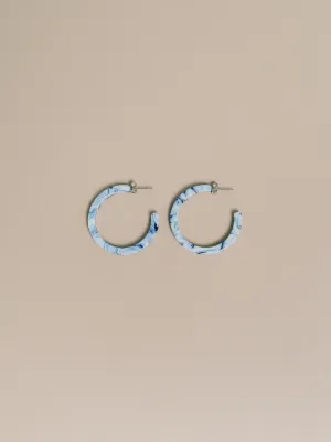 Nora Medium Hoop Earrings: Ocean