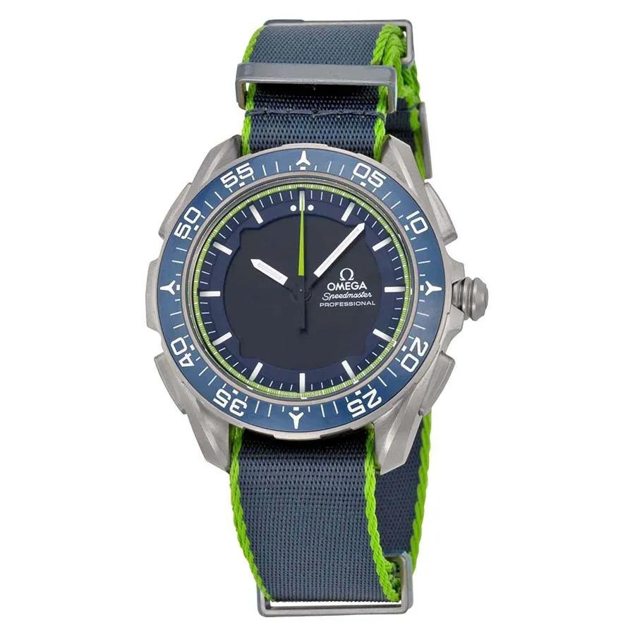 Omega Skywalker X-33 Chronograph Analog Digital Dial Blue and Green Nylon Men's Watch 31892457903001 318.92.45.79.03.001