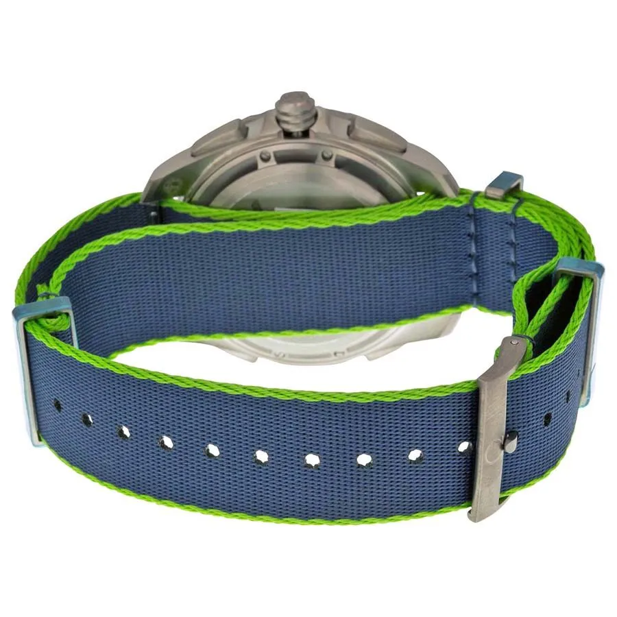 Omega Skywalker X-33 Chronograph Analog Digital Dial Blue and Green Nylon Men's Watch 31892457903001 318.92.45.79.03.001