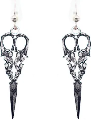 Ornate Scissors Earrings