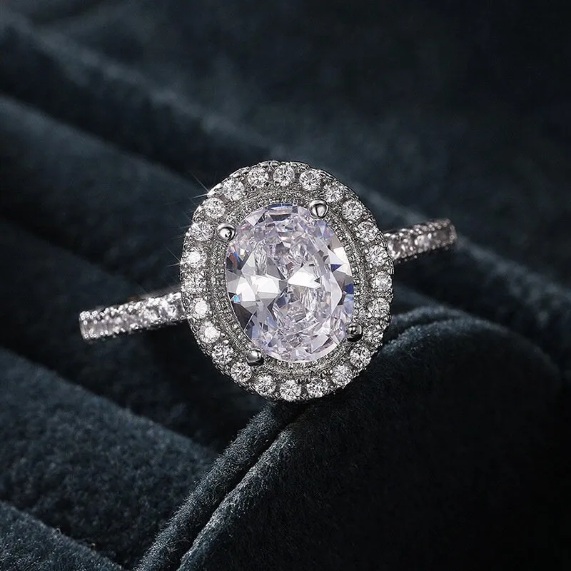 Oval Diamond Ring | Round Diamond Ring | Womens Round Ring | Oval Ring | Oval Engagement Ring | Round Diamond Ring | Halo Ring | Big Ring