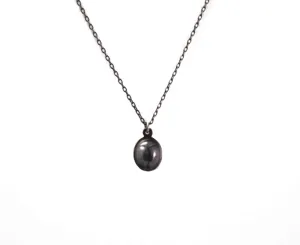 Oxidized Beetle Necklace