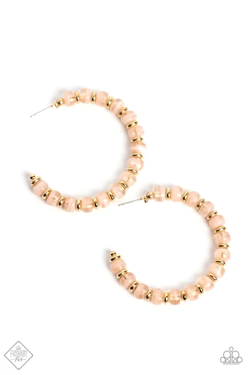 Paparazzi Sunshine SLATE of Mind - Gold Hoop Earrings