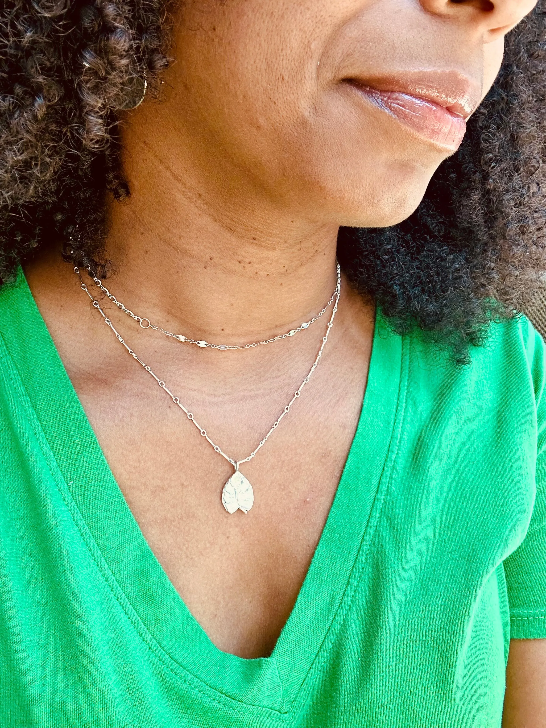 Patchwork Collar Silver Layering Chain Necklace - Hypoallergenic Jewelry
