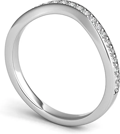 Pave Fitted Diamond Wedding Band