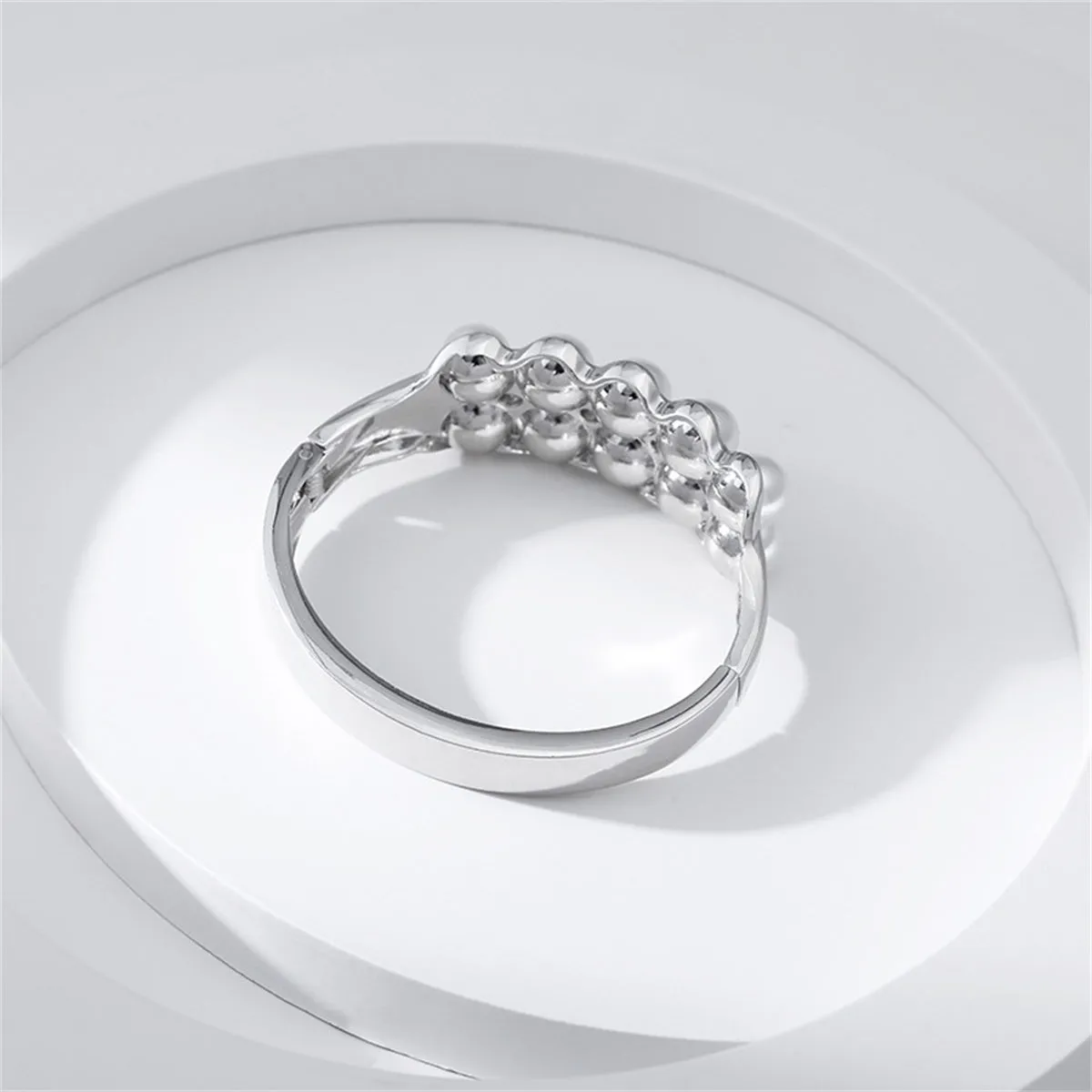 Pearl & Cubic Zirconia Silver-Plated Layered Bangle