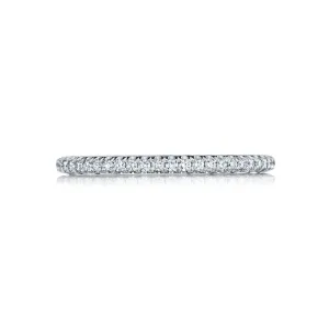 Petite crescent eternity band