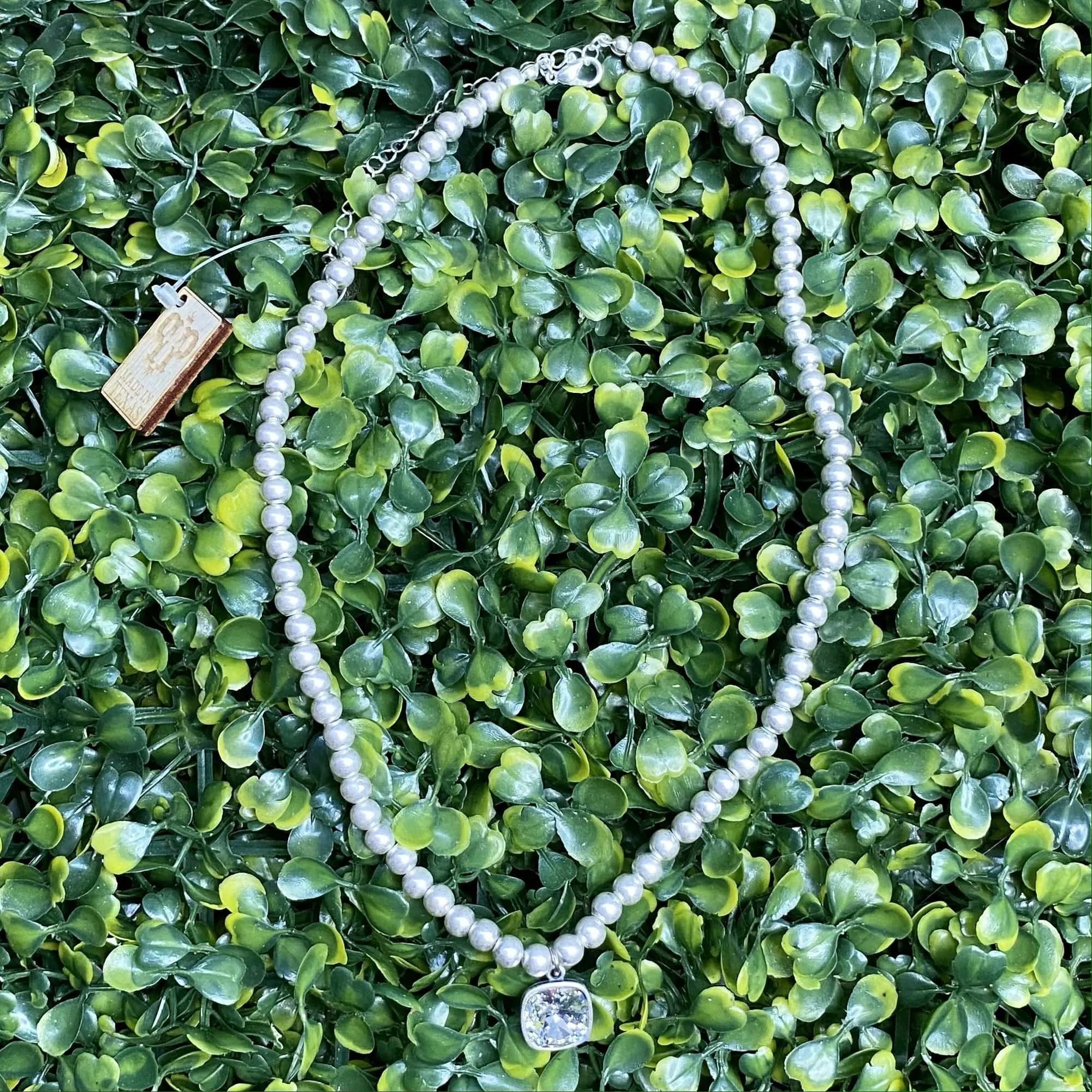 Pink Panache Silver Bead Necklace