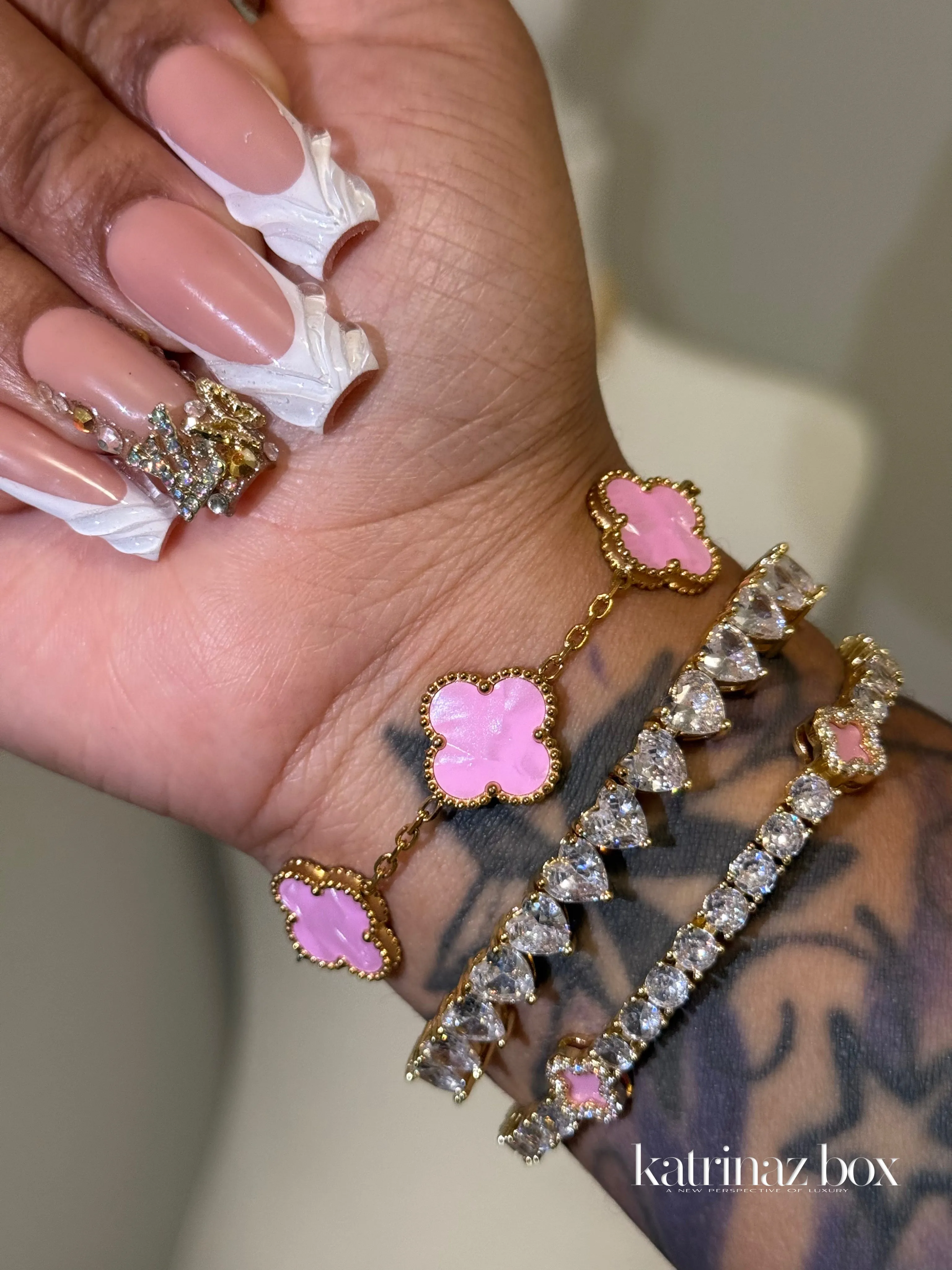 PINK STARBURST BRACELET SET