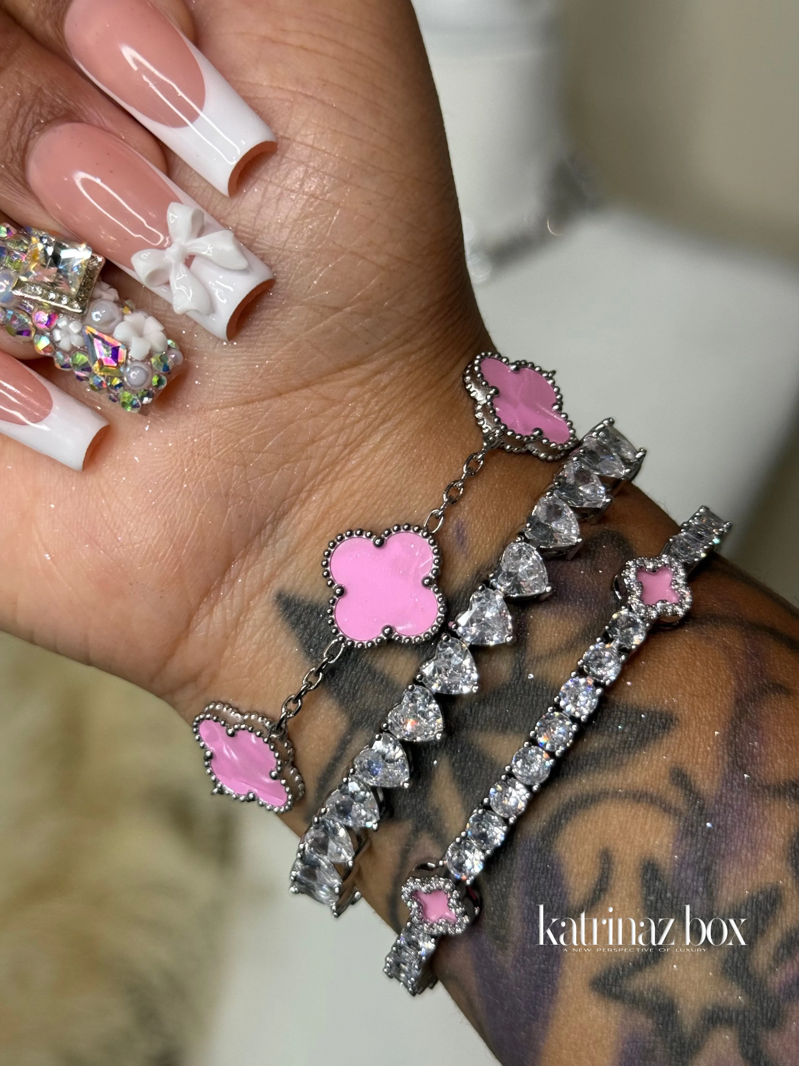 PINK STARBURST BRACELET SET
