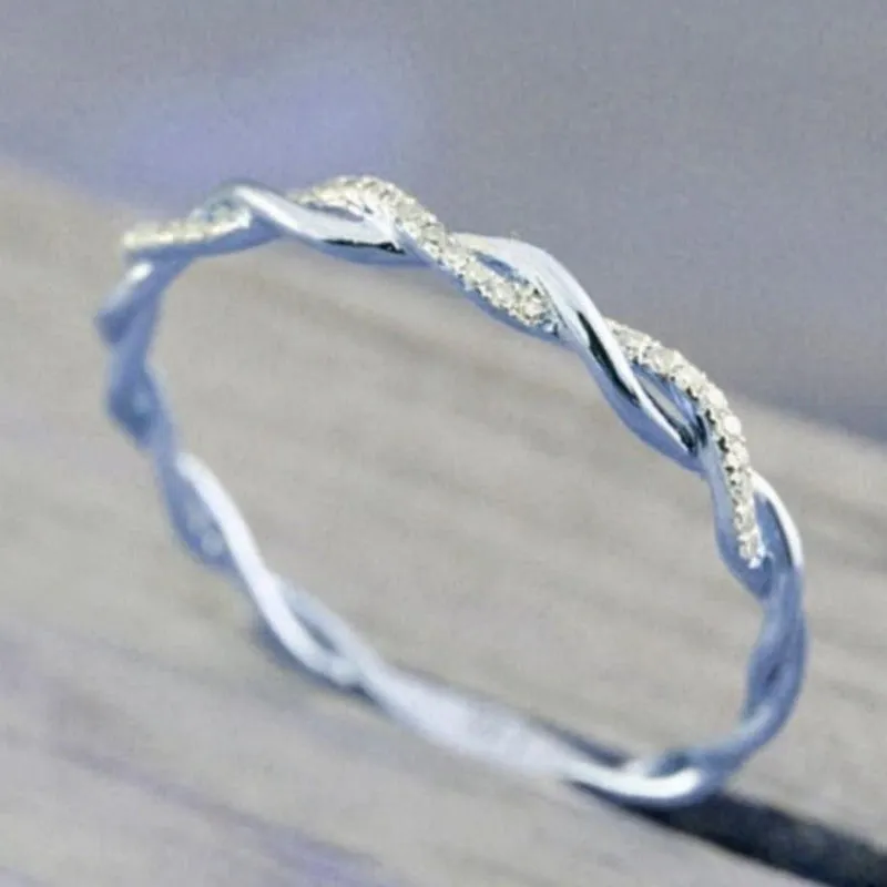 Princess Aquamarine Ring Women Engagement Wedding Jewelry