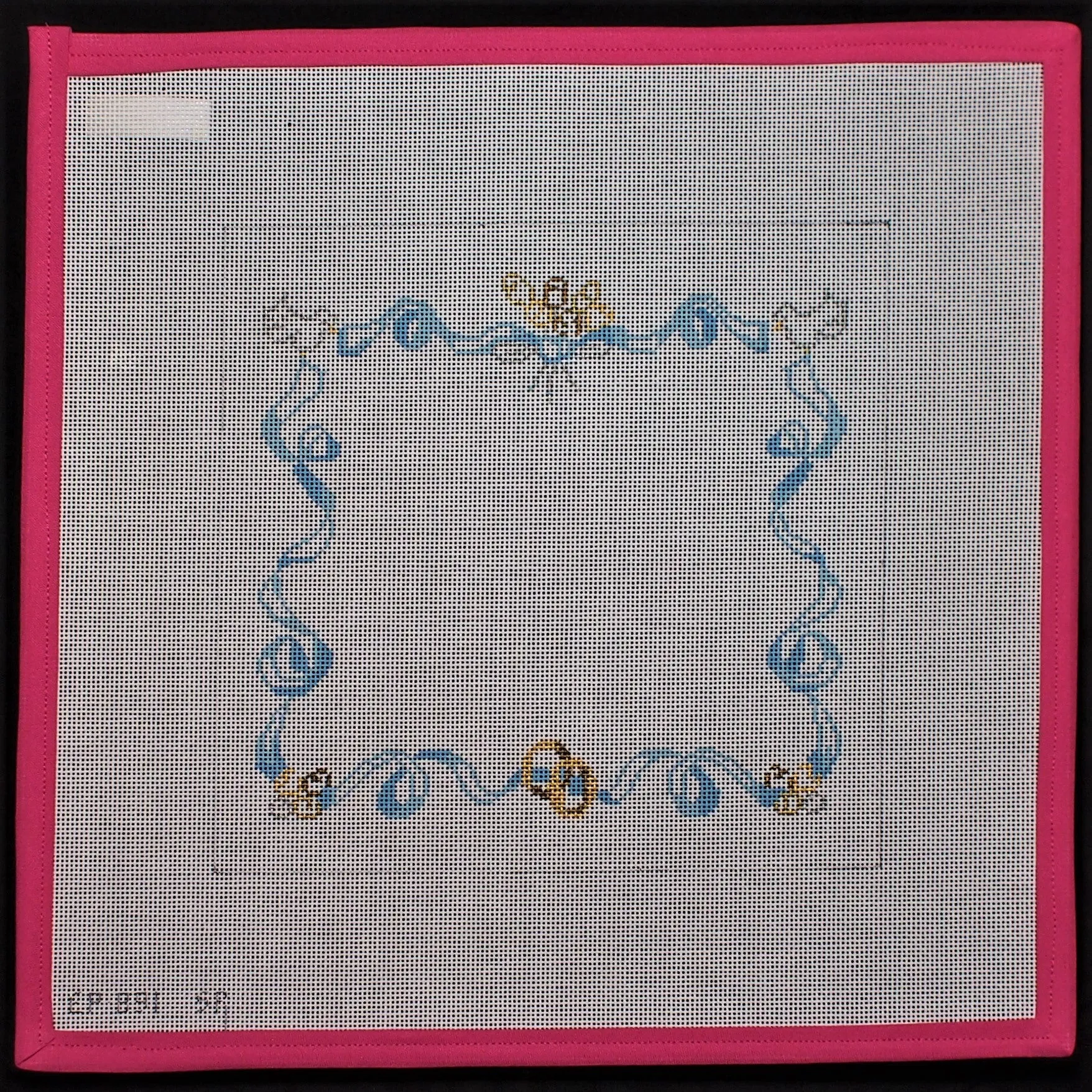 "Blue Ribbon Wedding Ring Canvas"