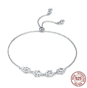 "Forever Walking By My Side" Sterling Silver Bracelet
