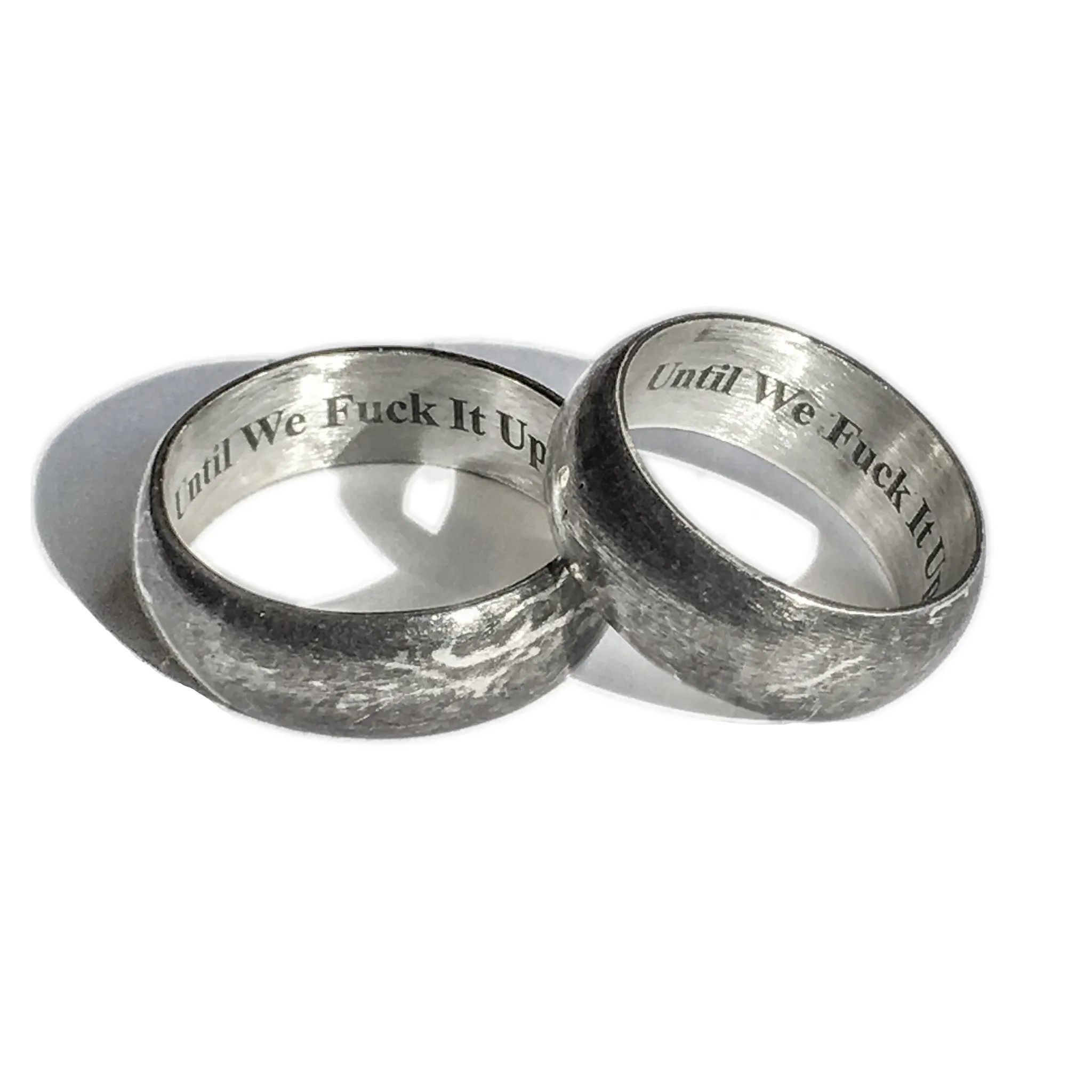 "Until We Fuck It Up" Engagement Rings (Pair)