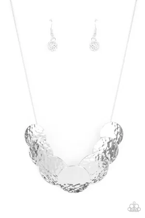 RADIAL Waves Silver Paparazzi Necklace