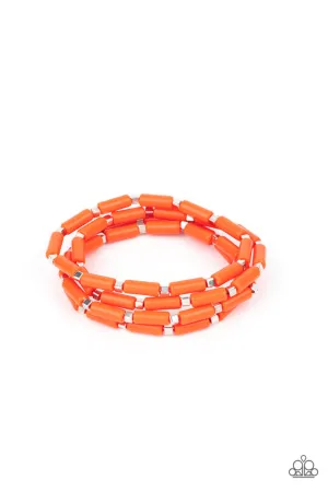 Radiantly Retro Orange Paparazzi Bracelet