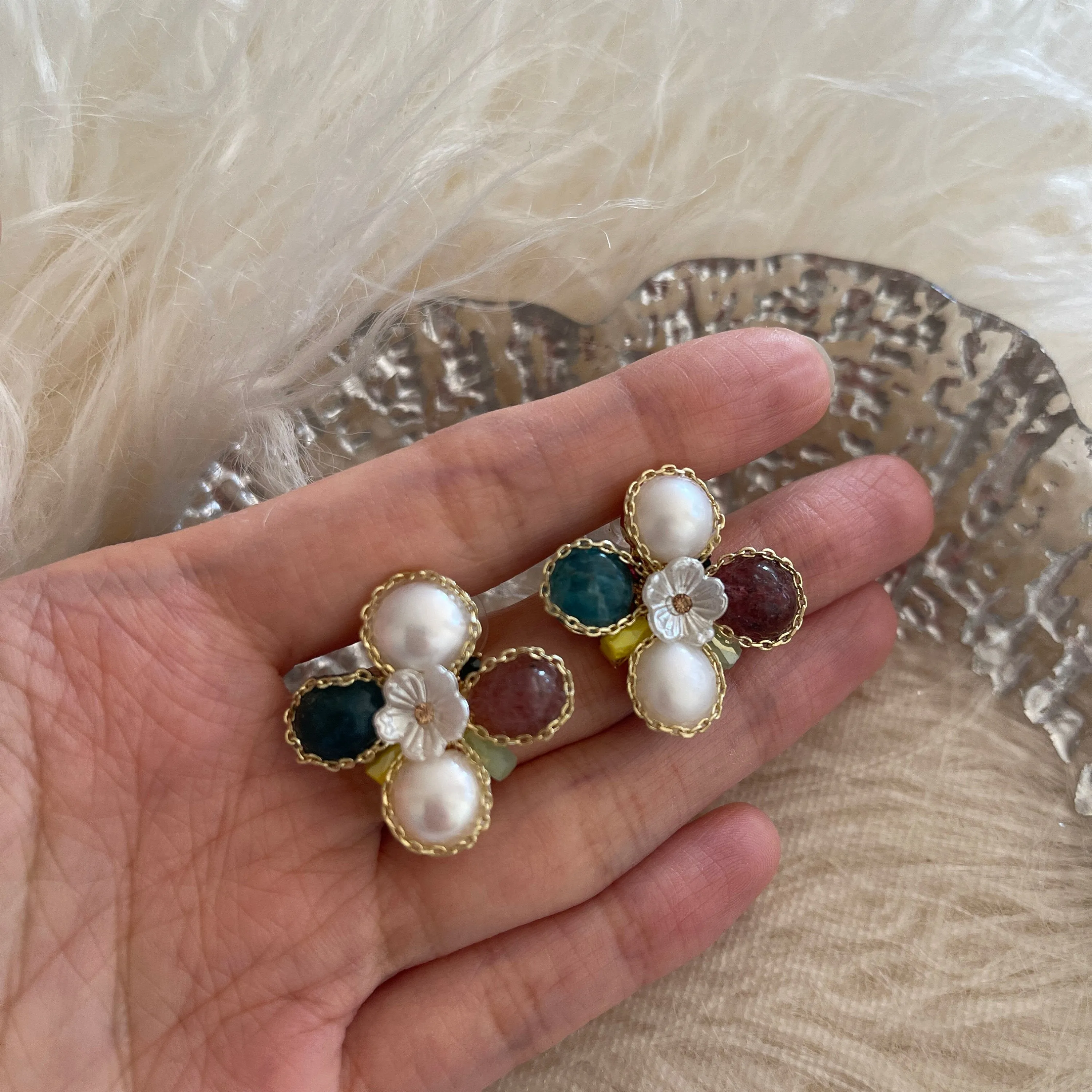 Rainbow Gemstone Earrings