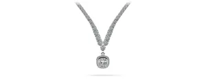 Ravishing Cushion Cut 4 Prong V Diamond Necklace with 9.60 ct.(finished)